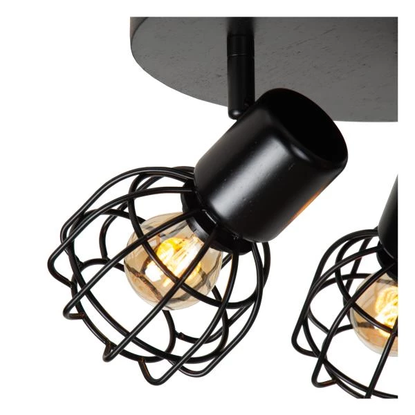 Lucide FILOX - Ceiling spotlight - Ø 25 cm - 3xE14 - Black - detail 2